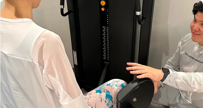 トレーニング指導をしている様子